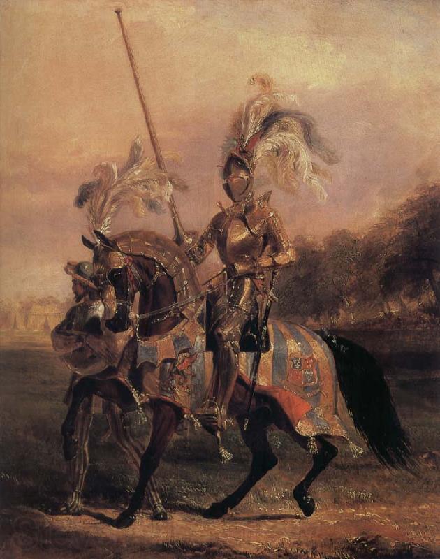 Edward Henry Corbould,RI,RWS At Egliton, lord of t he Tournament France oil painting art